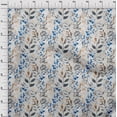 thumbnail image 4 of oneOone Polyester Spandex Medium Blue Fabric Leaves Craft Projects Decor Fabric Printed By The Yard 56 Inch Wide-JJ, 4 of 5