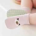 thumbnail image 4 of Toddlers Cartoon Floor Socks with Grips for Infant Gender Neutral Prewalker Socks Spring Baby Socks Cotton Ankle Socks, 4 of 8