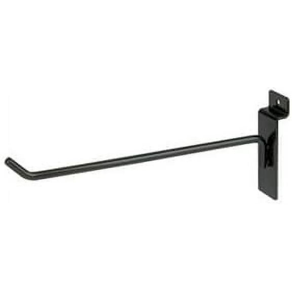 Only Hangers Commercial Deluxe Slatwall Hooks, 8", Black