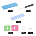 thumbnail image 3 of Uxcell Aluminum Heatsink Sky Blue 70x22x3mm with Tools and 1 x Pre-Cut Thermal Pad for SSD, 3 of 5