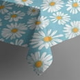 thumbnail image 3 of Blue Daisy Flower Pattern Rectangle Tablecloth 60"x84",Waterproof Polyester Rectangle Table Cloth, Wipeable Spillproof Polyester Tablecloth for Dining, Camping, Indoor and Outdoor, 3 of 5