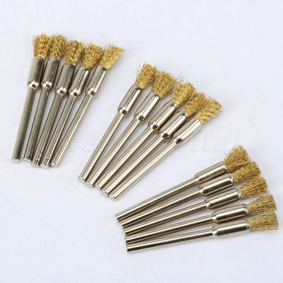 30pcs/set Brass Wire Brush Rotary Tools Copper Wire Wheel Polising Cleaning Brush For Power Drill Tool