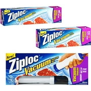 Ziploc Vacuum Starter Kit with Quart Refills 12ct and Gallon Refills 8ct