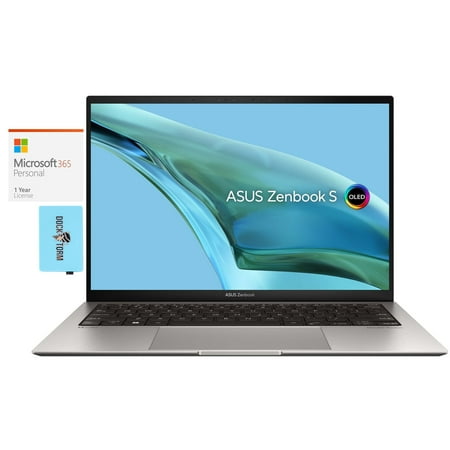 ASUS Zenbook S 13 Business Laptop (Intel Core Ultra 7 155U 12-Core, 13.3in 60 Hz 2.8K (2880x1800), Intel Iris Xe, 32GB LPDDR5 7466MHz RAM, Win 10 Pro) with Microsoft 365 Personal , Dockztorm Hub