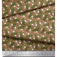 thumbnail image 3 of Soimoi Brown Cotton Duck Fabric Leaves,Insect & Floral Artistic Printed Fabric 1 Yard 42 Inch Wide, 3 of 3