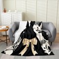 thumbnail image 1 of Erosebridal Wildlife Rabbit Throw Blanket for Couch 30x40,Bowknot Flower Plush Blanket,Easter Decor,Ultra Soft, 1 of 5
