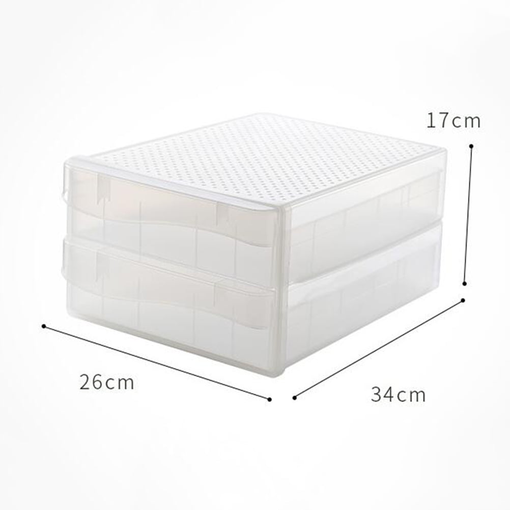 Raindrops 1Pack Shockproof Egg Holder with Stackable Design for Home Kitchen 34X26X17cm
