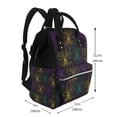 thumbnail image 2 of Daiia Mardi Gras Carnival Large Capacity Baby Bag Waterproof Stylish Diaper Bag Mummy Backpack Adjustable Straps Diaper BagBaby Essentials Bag, 2 of 6