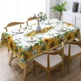 thumbnail image 2 of Sunflower Tablecloth Sunflower Blooming Flower Rectangle Tablecloth Watercolor Botanical Style Table Cover 60×84 Inch Washable Table Cloth for Kitchen Dining Room Party Decoration, 2 of 8