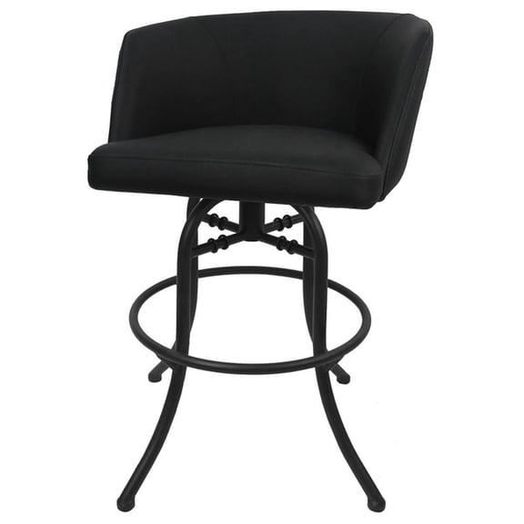 Swivel Tilt Counter Metal Bar Stool 26" Joey - Black Lava - Black