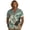 Cat Koi Fish Plum Blossom Wave, variant on Xixirimido Blue Tie-dye Print Men's Cuban Collar Linen Shirt, Short Sleeve Casual Button Down Summer Beach Vacation Shirts, Small