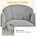 thumbnail image 3 of Desk Chair Velvet Office Chair with Wheels Tufted Vanity Chair Fabric Task Swivel Armchair for Bedroom Living Room, 3 of 8