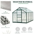 thumbnail image 4 of Outsunny 6' x 8' x 6.6' Aluminum Polycarbonate Walk-In Garden Greenhouse, 4 of 10