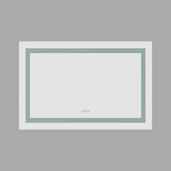 48x36 inch LED Lighted Bathroom Mirror with Anti-Fog, with Front and Backlight， Wall Mounted Vanity Mirror with Smart Touch Button, Memory Function, Adjustable light 3 Colors