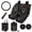Black - Skull Flower, variant on LedBack Skull Flower Print Car Seat and Steering Wheel Cover Set with Garbage Bag Car Air Vent Storage Bag Cup Cushions Keychain for Men Women, Set of 10, Easy to Install Auto Decor