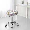 thumbnail image 5 of Math ruler Print colorful Round Bar Stool Seat Covers, Elastic Round Chair Cover Stool Seat Slipcover Bar Stool Cushions Round Pad for 12-14 inch, 5 of 5