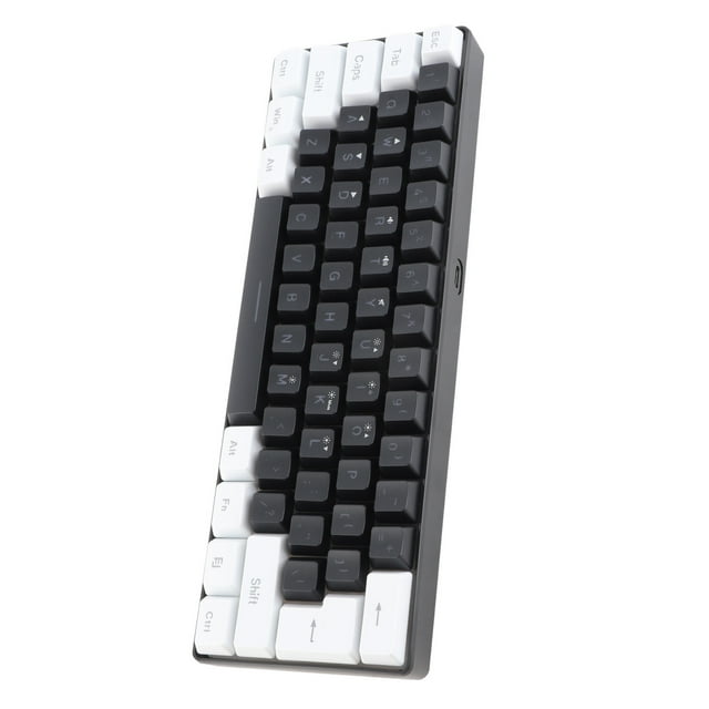 Clavier de Jeu Mécanique Portable, Rétroéclairé par DEL Compact 61 Touches Petit Clavier Filaire avec Multiples Modes RVB Compatible avec pour 98 NT 2000, pour OS X Ordinateur Portable PC