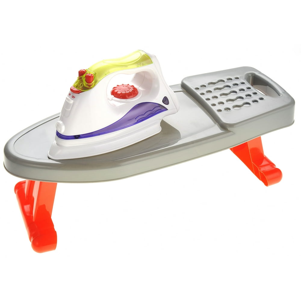 Ironing playset toy includes Iron, Board, Clothes Dryer, and Hangers