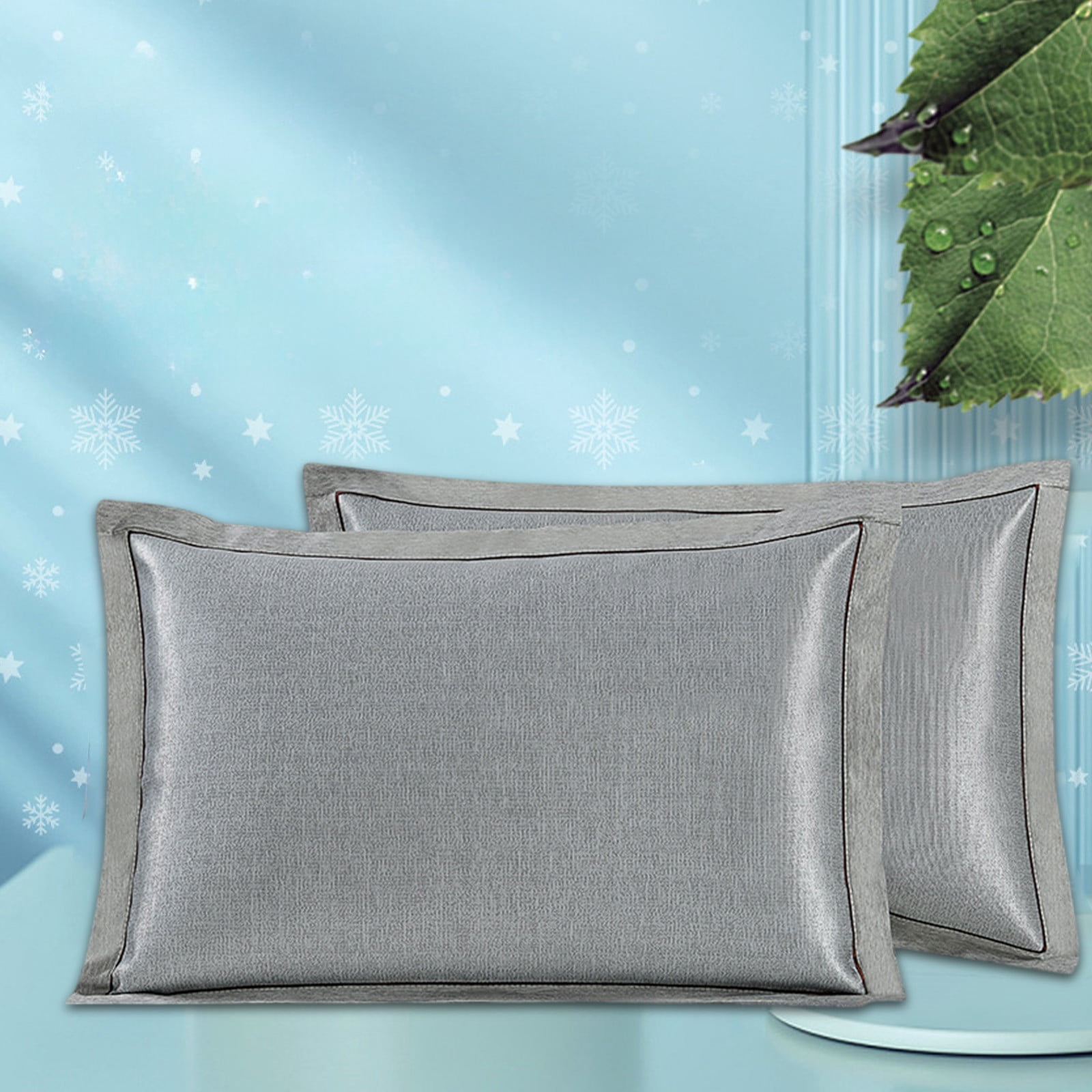 Specollect Clearance 5Pcs Ice Silk Pillowcase for Summer - Queen Size Cooling Pillow Cover, Breathable & Moisture-Wicking for Hot Sleepers - Machine Washable, Ultra Soft & Fade Resistant
