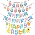 thumbnail image 2 of Easter Banner Set Hanging: Letter Bunting Banner Holiday Banner Party Decoration, 2 of 4