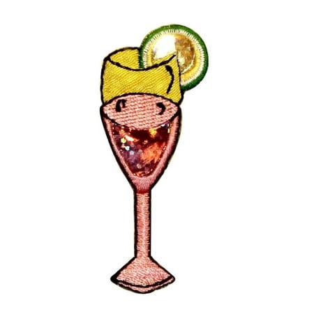 ID 1143 Cocktail Mixed Drink Patch Fruity Alcohol Embroidered Iron On