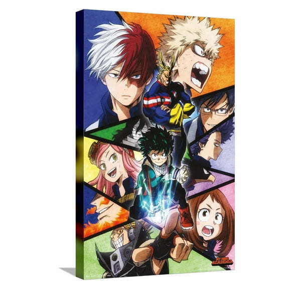 My Hero Academia: Season 2 - Key Art Canvas Wall Poster, 14.725" x 22.375"