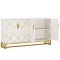 thumbnail image 5 of Resenkos Sideboard Buffet Cabinet,Kitchen Storage Cabinet,59" Modern Sideboard Buffet Kitchen Storage Cabinet with Doors,White, 5 of 5
