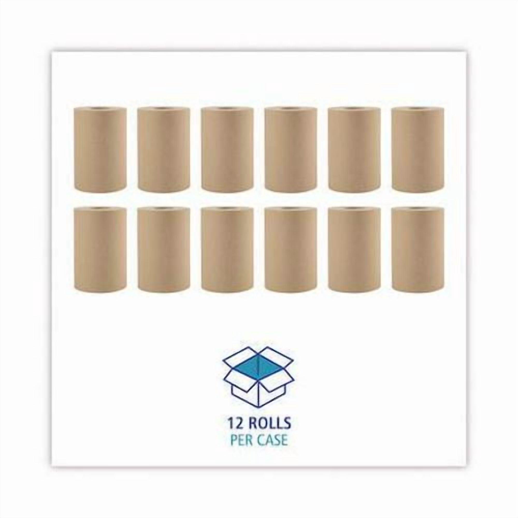 Boardwalk Boardwalk Hardwound Paper Towels, 1 Ply, Continuous Roll Sheets, 350 ft, Natural, 12 PK