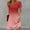 Red, variant on YHAJDS Short Sleeve V Neck Dress for Women Summer Casual Sleeve Eyelet Neckline Maxi Dress