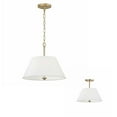 thumbnail image 4 of Capital Lighting 353231MA Parson 3 Light 15" Wide Pendant / Converts To Semi-Flush - Brass, 4 of 7
