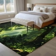 thumbnail image 4 of Large Area Rugs for Living Room Bedroom, Green Forest 6'x9' Rug Washable Carpet Runner Indoor Outdoor, Nature Spring Scenic Woodland Non Slip Floor Mats Rug for Kitchen, Playroom, 4 of 8