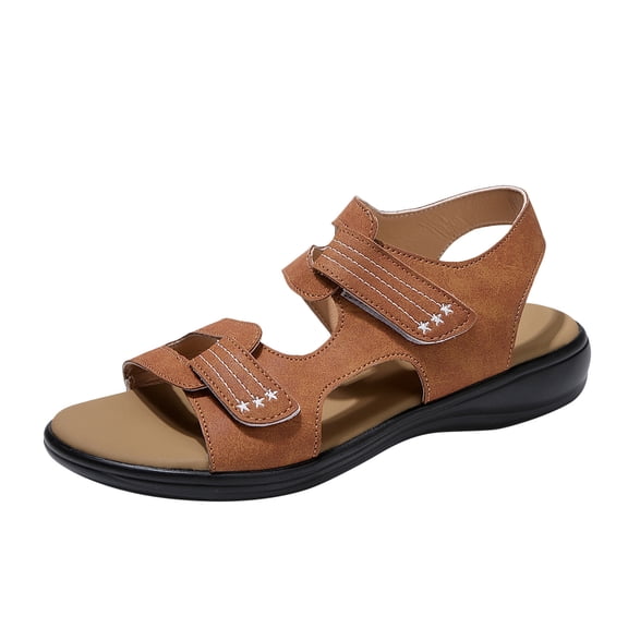 Womens Summer Dressy Casual Sandals Orthopedic Sandals for Women with Arch Support Comfortable Flip Flops Walking Sandals Brown Women Sandal
