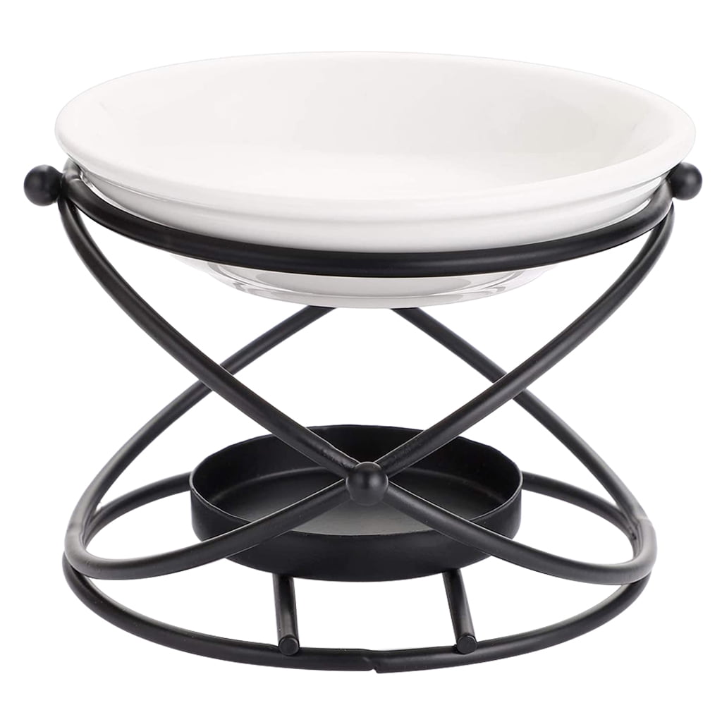 Oil Burner Diffuser Scented Ceramic Tealight Warmer Furnace Black