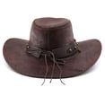 thumbnail image 5 of OJSFQUFP Cowboy Hat for Women and Men with Shapeable Wide Brim Cattleman Western Hats for Cowboys, 5 of 8