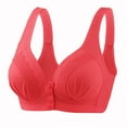 thumbnail image 3 of Xucatan 4PC Daisy Bras for Older Women, Comfortable Convenient Christmas gifts Front Close Button Full Coverage Bras for Older Women No Under wire, 3 of 7