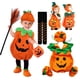 thumbnail image 2 of Disfraz de calabaza para Halloween, Pelele con sombrero y zapatos para niño pequeño, mono de una pieza para bebé, conjunto de ropa de Carnaval para Cosplay, 1-10T, 2 of 5