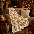 thumbnail image 3 of Corgi Portrait Medallion Autumn Floral Design, Cozy Pet Portrait Pattern, Warm Flannel Blanket for Living Room and Bedroom, Dog Lovers Thanksgiving Gift, Pet Lover Home Decor, 3 of 9