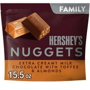 Hershey's Nuggets Milk Chocolate, Toffee and Almonds Candy, Family Pack 15.5 oz