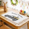 thumbnail image 6 of Happy Easter Placemats Set of 12, Funny Bunny Leopard Egg Black Buffalo Check Plaid Truck Heat Insulated Linen Place Mats, Washable Stain-Proof Table Mats for Dining Tables Holiday Decor 13x19 Inches, 6 of 9