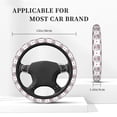 thumbnail image 3 of Susaid Cartoon Poodle Dog Print Elastic Car Steering Wheel Cover, 15 Inches Breathable Vehicle Steer Wheel Protector, Universal for SUV, Truck, 3 of 6