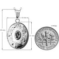thumbnail image 3 of FJC Finejewelers Sterling Silver Oval Locket Pendant Necklace with Genuine Sapphire September Birthstone, 3 of 8