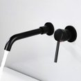 thumbnail image 2 of All copper and gold, concealed wallmounted basin mixer, hot and cold water basin, sink mixer, black (Archaize)., 2 of 5