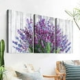 thumbnail image 3 of Purple Wall Decor Rustic Lavender Wall Art Purple Bathroom Bedroom Pictures Farmhouse Flower Painting for Living Room Vintage Lilac Floral Posters Canvas Prints Kitchen Home Decorations 12x16" 3 Piece, 3 of 6