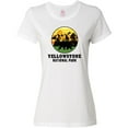 thumbnail image 3 of Inktastic Yellowstone National Park with Bear Mountains and Trees Cricle Women's T-Shirt, 3 of 5