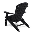 thumbnail image 2 of Wildridge Heritage Folding Adirondack Chair, Black, Outdoor Weather Resistant Poly Patio Furniture, 2 of 8