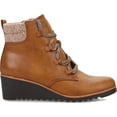 thumbnail image 2 of LifeStride Womens Zone Lace Up Wedge Bootie Whiskey Brown 6W, 2 of 5