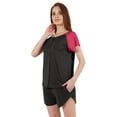 thumbnail image 4 of Inkmeso Solid 2 Pc Nightwear Set For Women Raglan Sleeves Button-Down Top & Shorts Sleepwear-80, 4 of 7