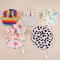 thumbnail image 5 of Spring Pet Sun Hat for Cats & Dogs - Breathable Fisherman Cap with Ear Holes, UV Protection, Adjustable Strap, Floral Design for Outdoor Use, 5 of 11