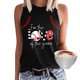 thumbnail image 3 of Playeras,Blusas y Tops,Ropa para Mujer Lindo camisetas sin mangas para las mujeres de cuello redondo para mujer, chaleco informal y versátil con estampado, camiseta sin mangas para mujer (S, L), 3 of 4