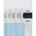 thumbnail image 6 of Blue Ombre Tier Curtains 24 Inch Length,Sheer Curtains for Bedroom Living Room Window Modern Abstract Art Farmhouse Striped Rod Pocket Drapes Kitchen Curtains Small Half Window 27.5"x24" 2 Panels, 6 of 6